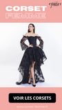 ROBE CORSET VINTAGE STEAMPUNK EN DENTELLE NOIRE