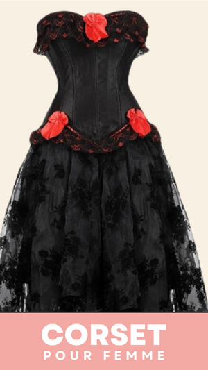 ROBE CORSET BUSTIER NOIR STYLE GOTHIQUE LEILA