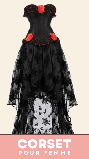 ROBE CORSET BUSTIER NOIR STYLE GOTHIQUE LEILA