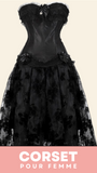 ROBE CORSET BUSTIER NOIR STYLE GOTHIQUE NANCY
