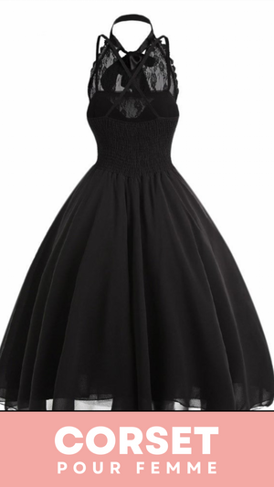 ROBE CORSET GOTHIQUE DOS NU LAYLAH