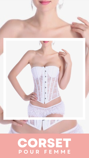 CORSET SEXY TRANSPARENT EN DENTELLE ADELINA