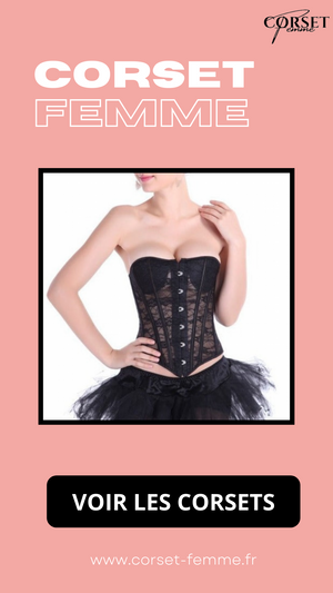 CORSET SEXY TRANSPARENT EN DENTELLE ADELINA