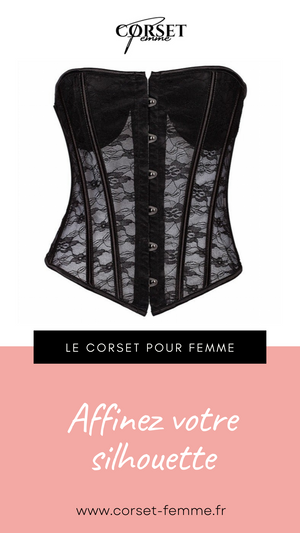 CORSET SEXY TRANSPARENT EN DENTELLE ADELINA