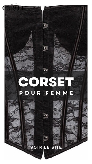 CORSET SEXY TRANSPARENT EN DENTELLE ADELINA