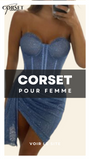 ROBE CORSET BUSTIER COURTE COCKTAIL ANDI