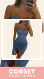 ROBE CORSET BUSTIER COURTE COCKTAIL ANDI
