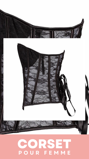 CORSET SEXY TRANSPARENT EN DENTELLE ADELINA