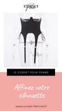 CORSET UNDERBUST MODERNE NOIR AVEC LACETS HARMONI