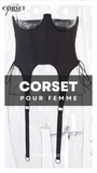 CORSET UNDERBUST MODERNE NOIR AVEC LACETS HARMONI