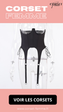 CORSET UNDERBUST MODERNE NOIR AVEC LACETS HARMONI