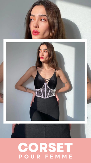 CEINTURE CORSET UNDERBUST BLANC À CHAINES MYLAH