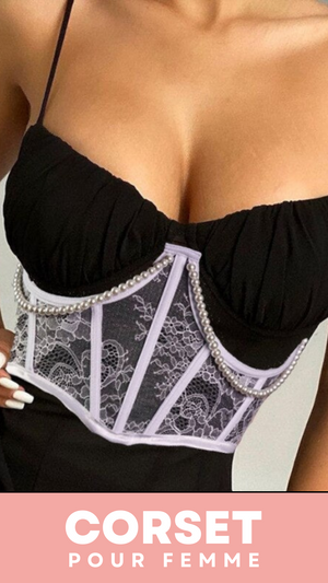 CEINTURE CORSET UNDERBUST BLANC À CHAINES MYLAH