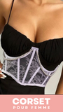 CEINTURE CORSET UNDERBUST BLANC À CHAINES MYLAH