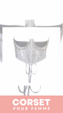 CEINTURE CORSET UNDERBUST BLANC À CHAINES MYLAH