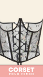 CORSET UNDERBUST PUSH UP TRANSPARENT ET FLORAL AILA