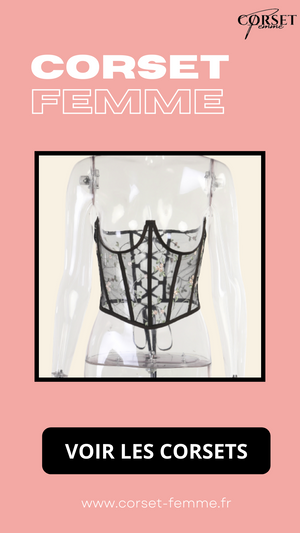 CORSET UNDERBUST PUSH UP TRANSPARENT ET FLORAL AILA