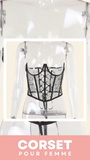 CORSET UNDERBUST PUSH UP TRANSPARENT ET FLORAL AILA