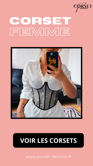 CORSET UNDERBUST PUSH UP TRANSPARENT ET FLORAL AILA