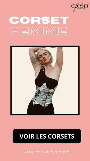 CORSET UNDERBUST IMPRIMÉ VINTAGE QUEEN