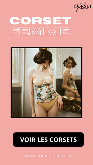 CORSET UNDERBUST IMPRIMÉ VINTAGE QUEEN
