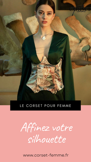 CORSET UNDERBUST IMPRIMÉ VINTAGE QUEEN