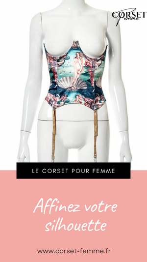 CORSET UNDERBUST IMPRIMÉ VINTAGE QUEEN