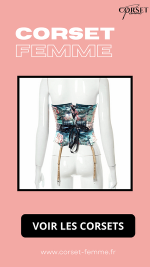 CORSET UNDERBUST IMPRIMÉ VINTAGE QUEEN