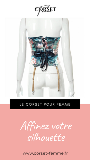 CORSET UNDERBUST IMPRIMÉ VINTAGE QUEEN