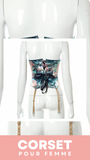 CORSET UNDERBUST IMPRIMÉ VINTAGE QUEEN
