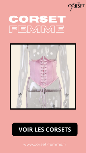 CORSET UNDERBUST GOTHIQUE À LACETS ROSE