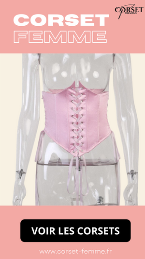CORSET UNDERBUST GOTHIQUE À LACETS ROSE