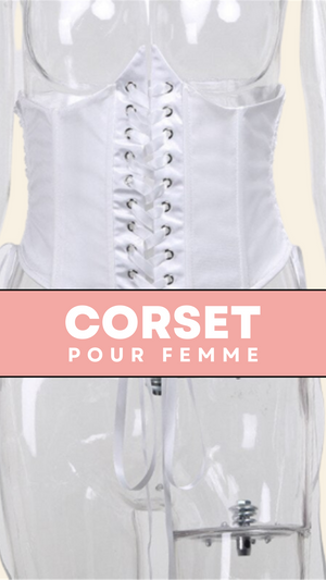 CORSET UNDERBUST GOTHIQUE À LACETS PEARL