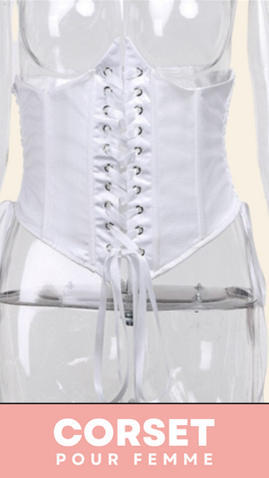 CORSET UNDERBUST GOTHIQUE À LACETS PEARL