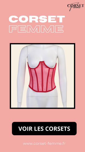 CORSET CEINTURE UNDERBUST SERRE-TAILLE ROUGE