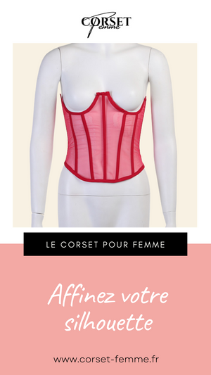 CORSET CEINTURE UNDERBUST SERRE-TAILLE ROUGE