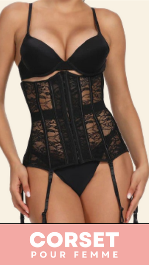CORSET SEXY UNDERBUST AVEC PORTE-JARRETELLES