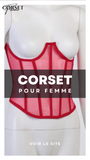 CORSET CEINTURE UNDERBUST SERRE-TAILLE ROUGE