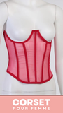 CORSET CEINTURE UNDERBUST SERRE-TAILLE ROUGE