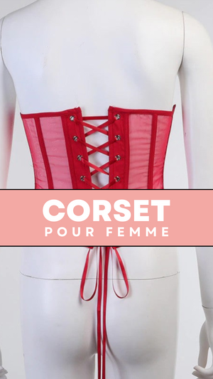 CORSET CEINTURE UNDERBUST SERRE-TAILLE ROUGE