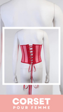CORSET CEINTURE UNDERBUST SERRE-TAILLE ROUGE