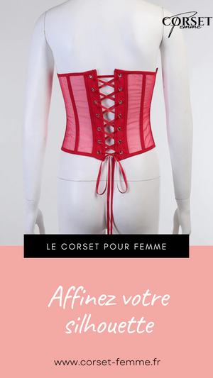 CORSET CEINTURE UNDERBUST SERRE-TAILLE ROUGE