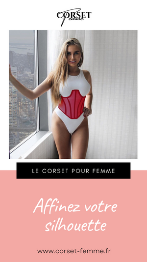 CORSET CEINTURE UNDERBUST SERRE-TAILLE ROUGE