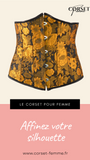 CORSET UNDERBUST FLORAL JAUNE
