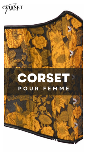 CORSET UNDERBUST FLORAL JAUNE