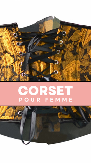 CORSET UNDERBUST FLORAL JAUNE
