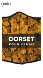 CORSET UNDERBUST FLORAL JAUNE