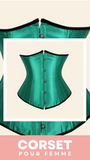 CORSET UNDERBUST GOTHIQUE TAILLE DE GUÊPE VERT