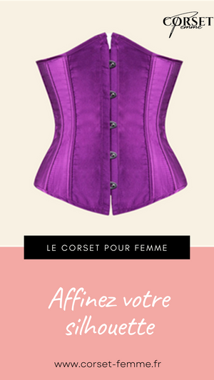 CORSET UNDERBUST GOTHIQUE TAILLE DE GUÊPE VIOLET