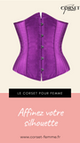 CORSET UNDERBUST GOTHIQUE TAILLE DE GUÊPE VIOLET